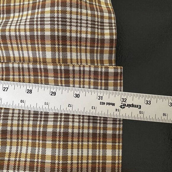 Vintage 70s Montgomery Ward Sport Coat 44L 46L Plaid Check Collegiate Mod Disco - Picture 16 of 16